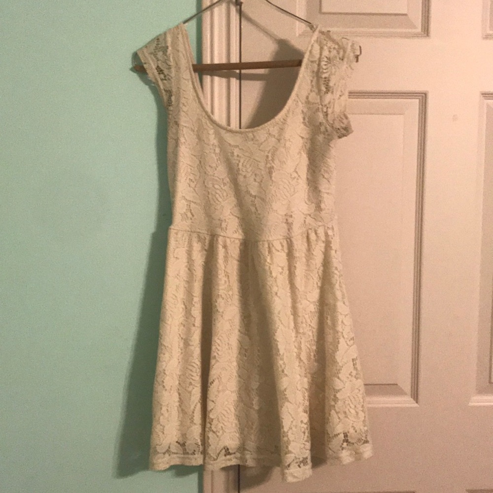 Scoop back Cotton On Cream Lace Mini Dress